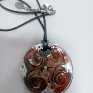 VENETIAURUM STERLING & MURANO GLASS PENDANT BEAD NECKLACE